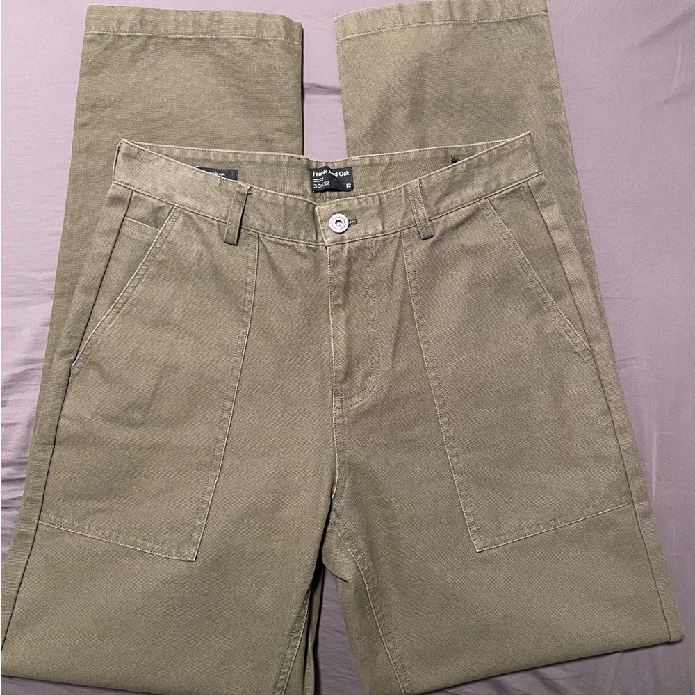 Frank & Oak Olive Cargo Pants